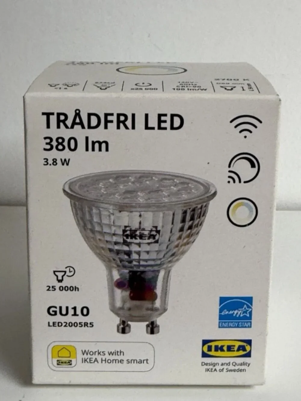 TRÅDFRI 905.412.73 LED bulb GU10 380 lumen, smart/wireless dimmable warm white